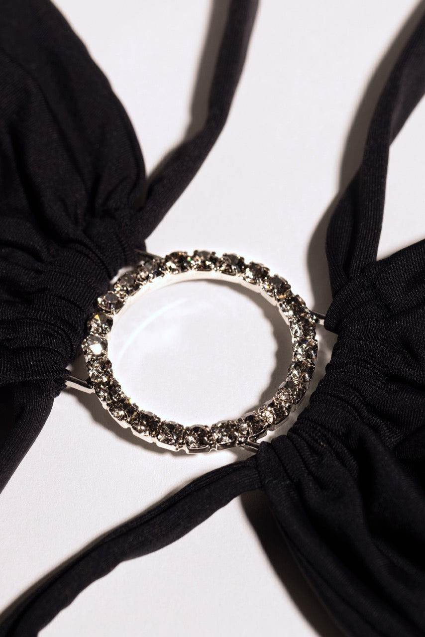 Celeste Top - Nero - MGX Swim