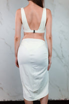 Cutout Midi Skirt - Crème - MGX Swim